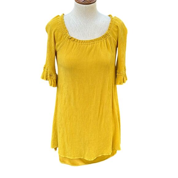 Naif Mustard Yellow Dress Petite Small Lined - Picture 1 of 10